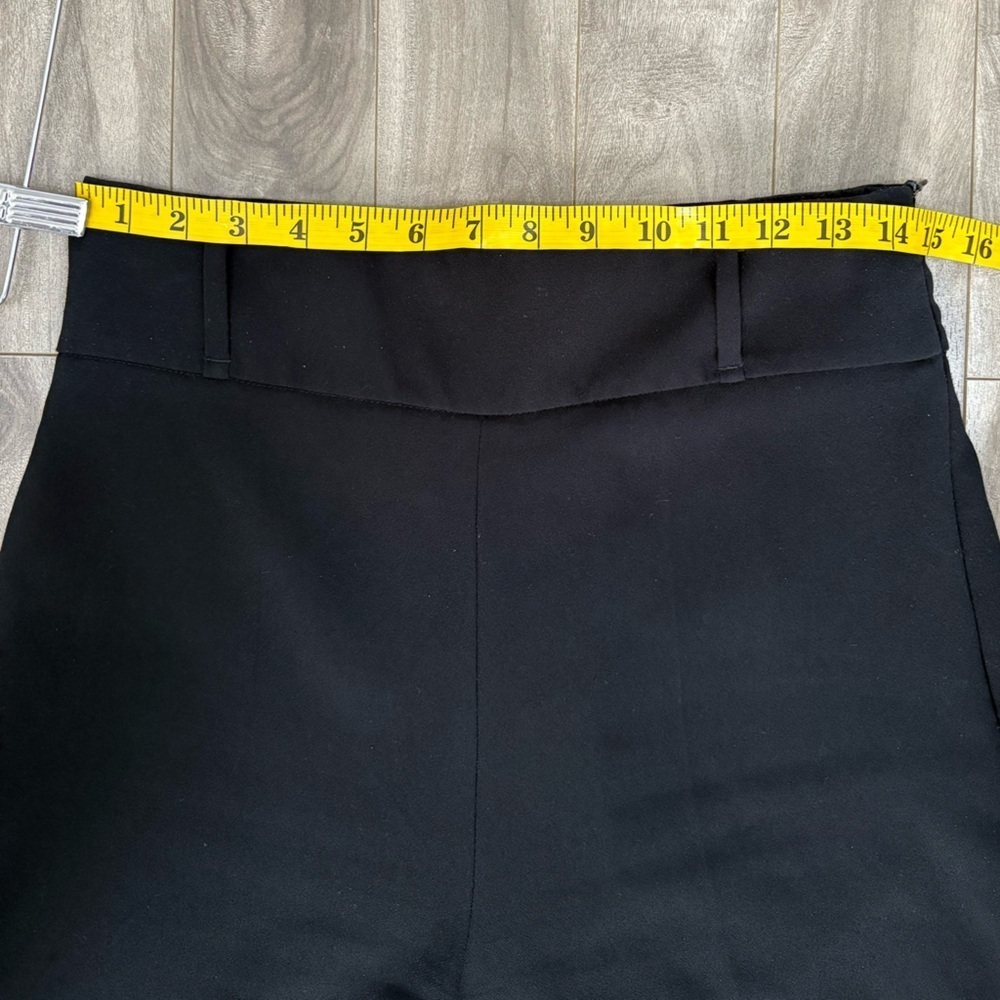 Zara Black High Waist Crop Wide Leg Pants Medium High-Rise Cropped Trousers - Picture 8 of 16